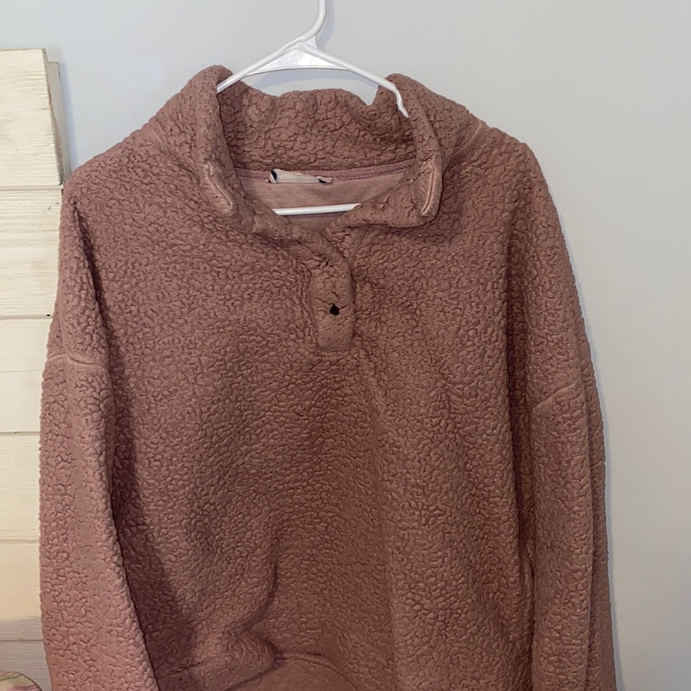 fuzzy sweatshirt